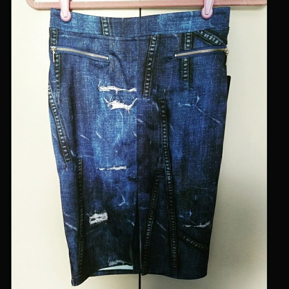Blue Jean Illusion Skirt